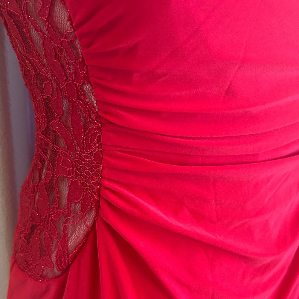 R&M Richards Red Lace Mini Dress - Picture 4 of 12